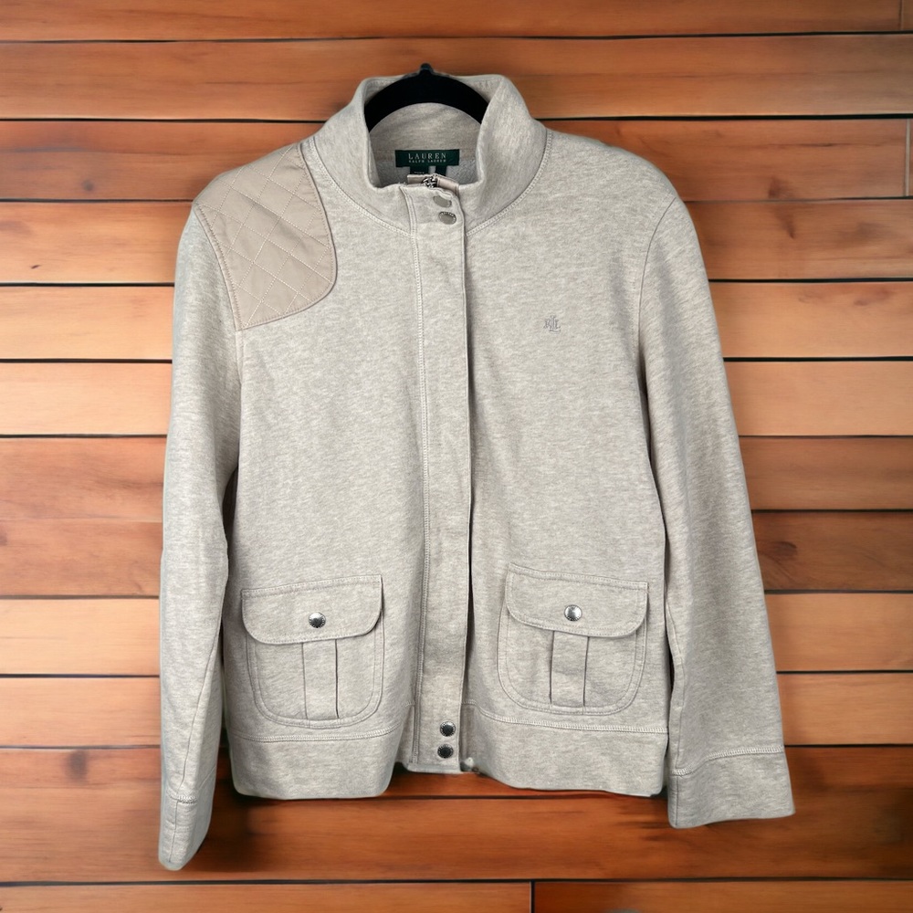 Lauren Ralph Lauren Women’s Medium Snap Zip Outdoor Equestrian Jacket Sz Large